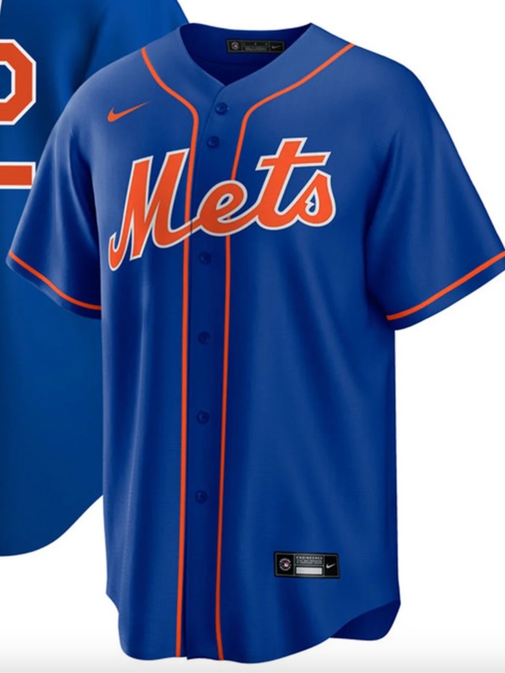 Nike Royal Blue MLB Jersey with White Stitching